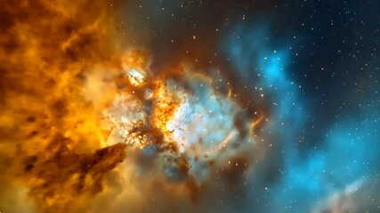 Wall Mural - stunning cosmic nebula with bright supernova and stars in a vibrant galaxy of the universe