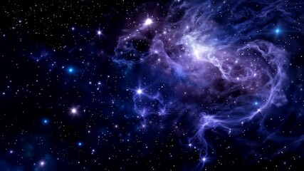 Wall Mural - Experience a captivating journey through the universe as vibrant colors and celestial wonders unfold in the night sky, revealing distant galaxies and stars, background