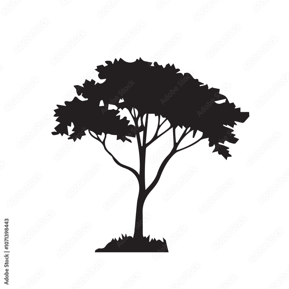 tree isolated on white background Stock Vector | Adobe Stock