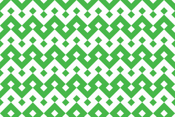 Wall Mural - seamless green and white vintage pixel spanish op art pattern vector