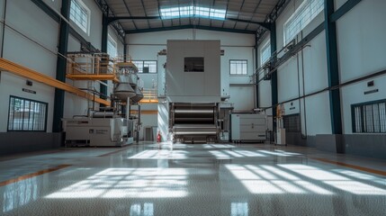 Canvas Print - State-of-the-art rice milling technology, with modern equipment designed for optimal rice processing and sorting