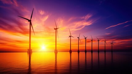 Harnessing renewable energy the impact of wind turbines on sustainable development at sunrise