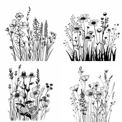 background with grass.Generative AI illustration