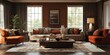 © Nijat - Opulent living room design featuring a palette of warm hues creates an inviting and comfortable atmosphere, highlighting luxury and stylish elegance throughout the space.