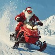 © snezhkina - Santa's Exciting Snowmobile Ride