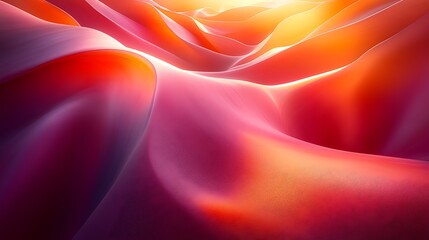 Wall Mural - Abstract background with vibrant red, orange, and purple hues, resembling flowing fabric or waves.