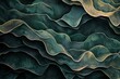 © Сергей Захаров - Waves of textured green and gold layers resemble rolling hills.