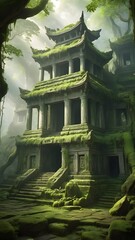 Wall Mural - Ancient Architecture in the Forest