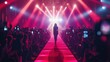 © Ahmed - A luxurious runway laid out for a fashion show, filled with enthusiastic photographers and dazzling lights, creating an atmosphere of high fashion and glamour