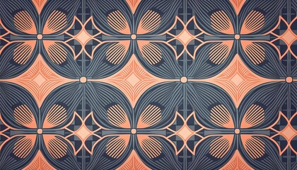 Elegant, seamless geometric pattern with intricate vector shapes, adding a stylish texture for wallpapers, textiles, and web backgrounds