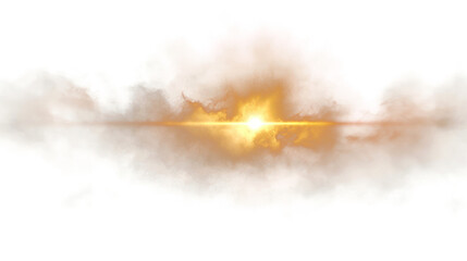 Wall Mural - png dense fog light bright flare.