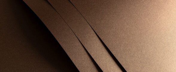 Leinwandbilder - Glossy designer paper background in a long horizontal format with a shiny gradient and layered folds. This minimalist, luxurious surface has a monochrome finish with fine sparkle,