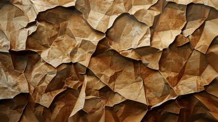 Wall Mural - textured crumpled paper displayed in close up view