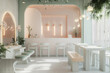 © Di Studio - interior of reception and bright modern cafe in beauty spa salon