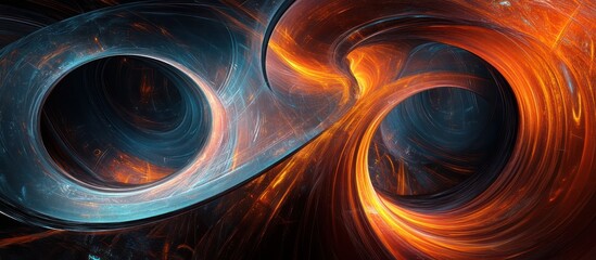 Wall Mural - abstract swirling fractal art