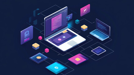 Building websites and apps that work well on all devices, like phones, tablets, and computers. This involves writing code to create digital software for different platforms.