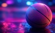 © Tikic - Basketball on Colorful Neon Background