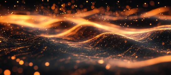 Wall Mural - abstract wavy glow