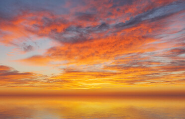 Wall Mural - sunset seascape nature composition.