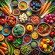 © Aylexx - Vibrant Food Arrangements: Exploring Colors, Textures, and Culinary Artistry in Preparation