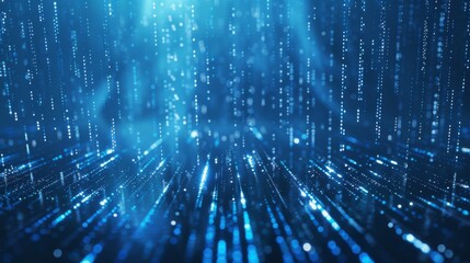 Abstract Blue Digital Technology Background