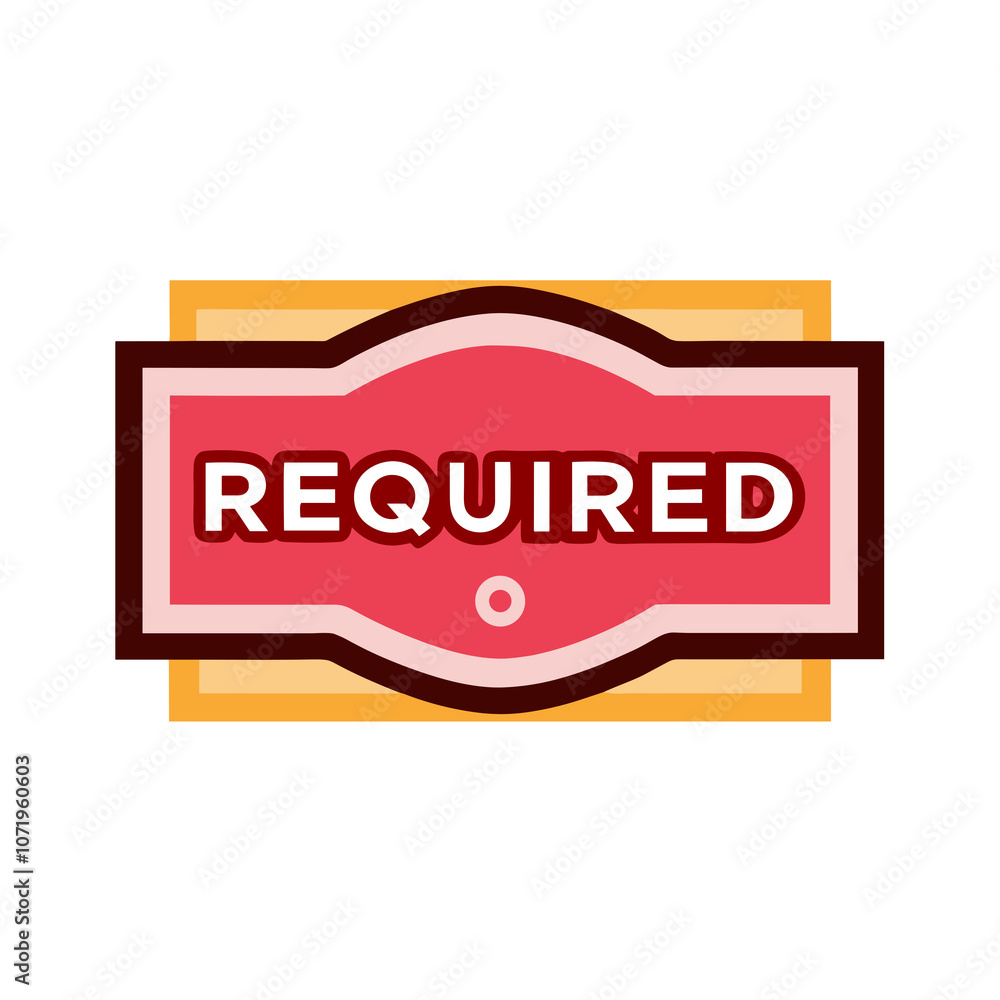 Required label in bold red frame, AI Generation Stock Illustration ...