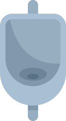 Canvas Print - Simple vector illustration of a public urinal, typically found in men's restrooms for hygienic waste disposal