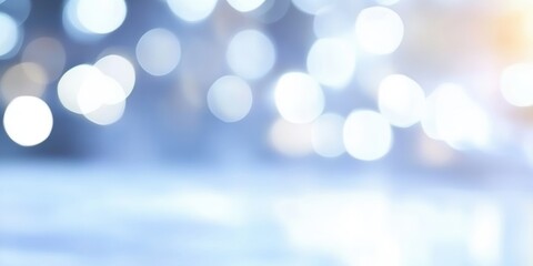 Wall Mural - Soft Blue Abstract Background with Blurred Lights Perfect for Presentations, Banners, or Digital Artwork, Creating a Gentle Atmosphere of Calm and Serenity