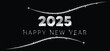 © ArtDown - 2025 Happy New Year silver sparkle on black background
