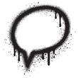 © tedi - speech bubble graffiti with black spray paint. vector illustration.
