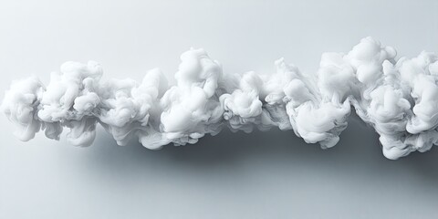 Wall Mural - Abstract white smoke in a light gray background