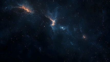 Wall Mural - Cosmic Nebulae Illuminate the Vast Dark Expanse of Space, Glowing with Celestial Beauty in a Starry Night Sky