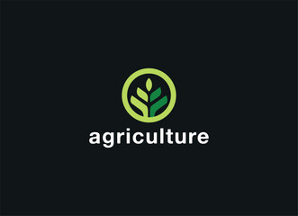 Vector logo design for farming, agriculture, farm field, natural harvest, farmer association and more.