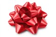 © Vii - A bright red bow tied around a clean white background
