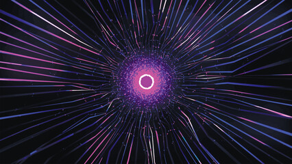 Wall Mural - background of lines, dots and particles. colorful bright lines. bright radial lines and particles. s
