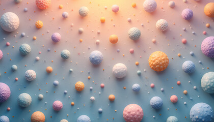 Wall Mural - seamless bubble texture with realistic patterns in natural colors against a softly lit background