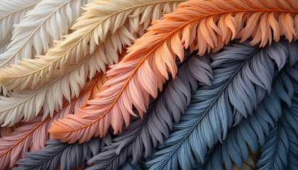 Wall Mural - seamless texture of feathers featuring realistic patterns in natural colors and soft lighting