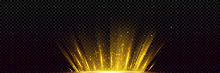 Wall Mural - glow light effect. star burst with sparkles. sun.