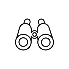 Wall Mural - Binoculars icon black and white vector outline sign