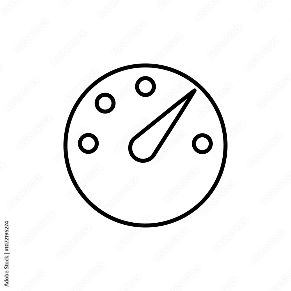 Dashboard icon black and white vector outline sign Stock Vector | Adobe ...