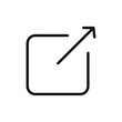 © Topline - External link icon black and white vector outline sign