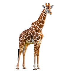 [Transparent Background PNG]Giraffe Standing on White Background