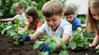 © Kevin - Children Gardening in School Garden for Back-to-School Activity