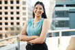 © peopleimages.com - Glasses, arms crossed and portrait of business woman for financial advisor, corporate or confidence. Consultant, professional and vision with person from Brazil for risk management and urban city