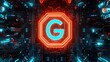 © Pannin - Vertical stock photo of a glowing 6G icon in bright neon lights on a futuristic circuit board. Digital elements surround the icon, creating a high-tech ambiance.