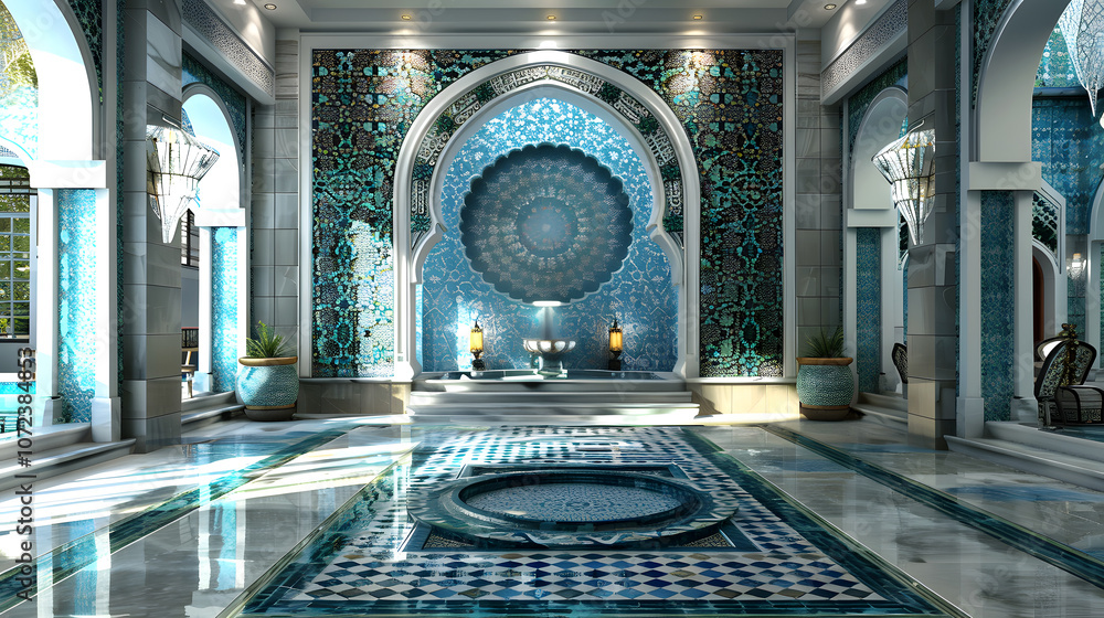 Photography of Classical Islamic Architecture Majestic Mosque Interior ...