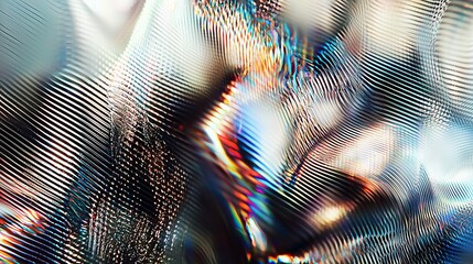 Wall Mural - abstract light refraction on textured glass surface