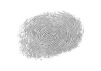fingerprint is shown in a circle. the fingerprint is very blurry. the circle is white. flat vector i