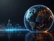 © Declan - Digital world globe, concept of global network and connectivity on Earth, high speed data transfer and cyber technology, information exchange and international telecommunication