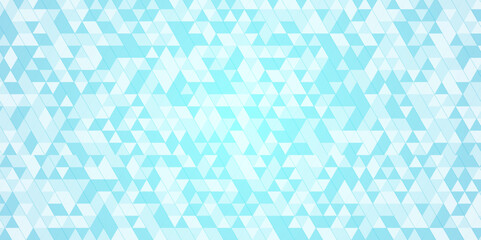 Naklejka na meble Blue and white polygon Mosaic triangle overlap texture background. Vector geometric seamless blue, white cube square low polygon background. abstract surface creative diamond pattern corporate.